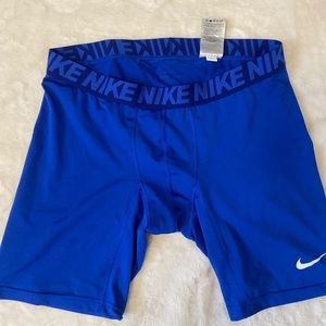 Nike Pro Dri - Fit Compression shorts 
Used Men's Blue Large